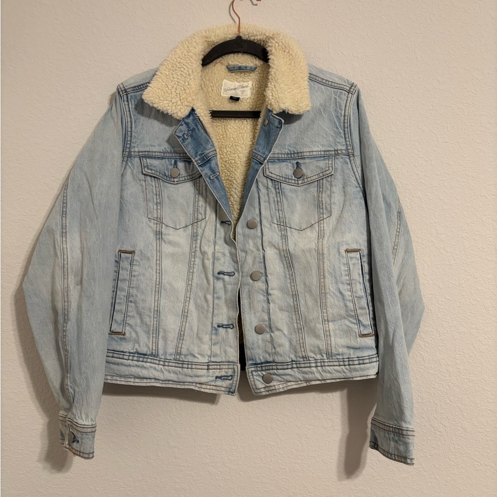 Universal Thread Denim Jacket with Cream Sherpa